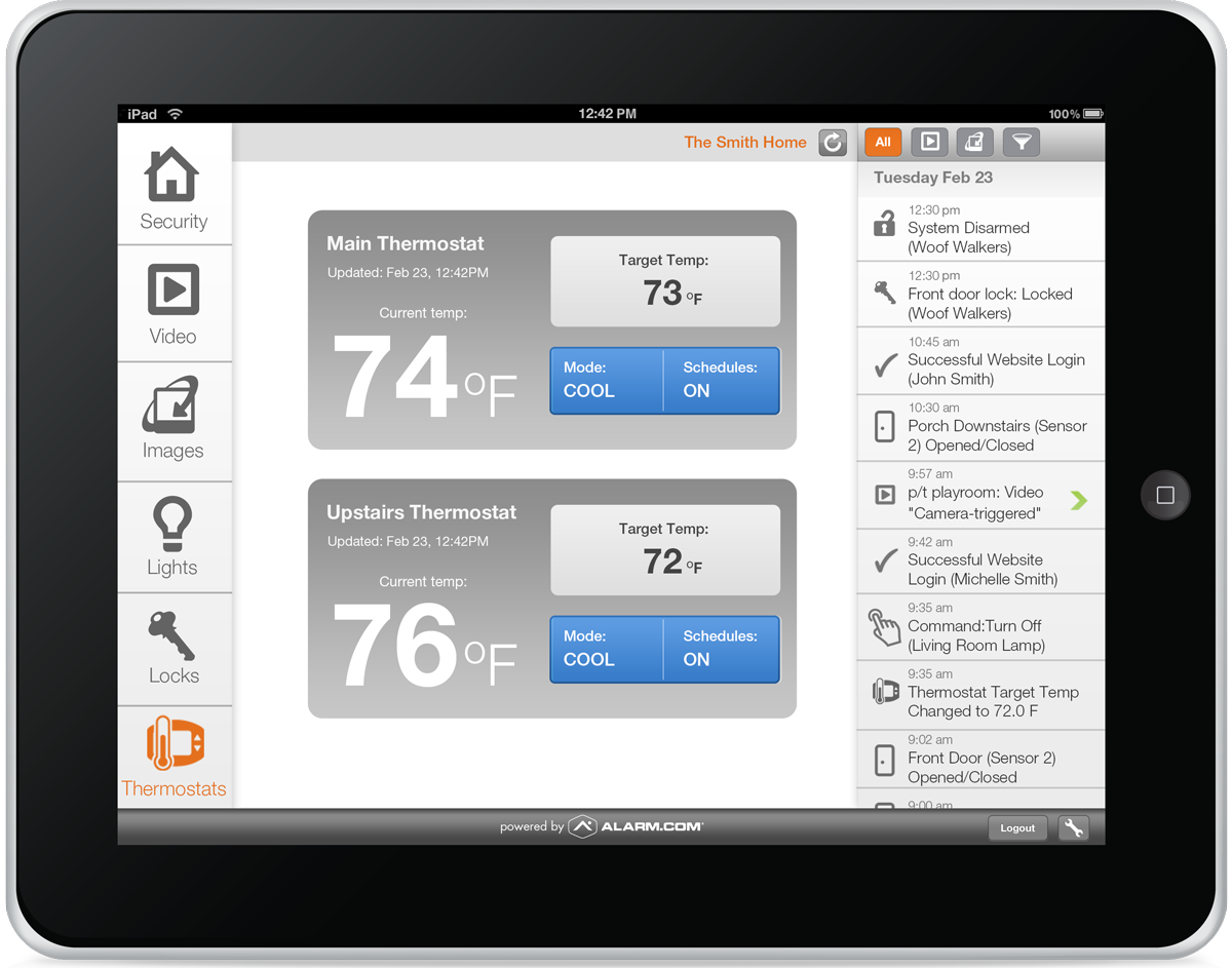 Trinity Wiring Solutions Security Touch Screen