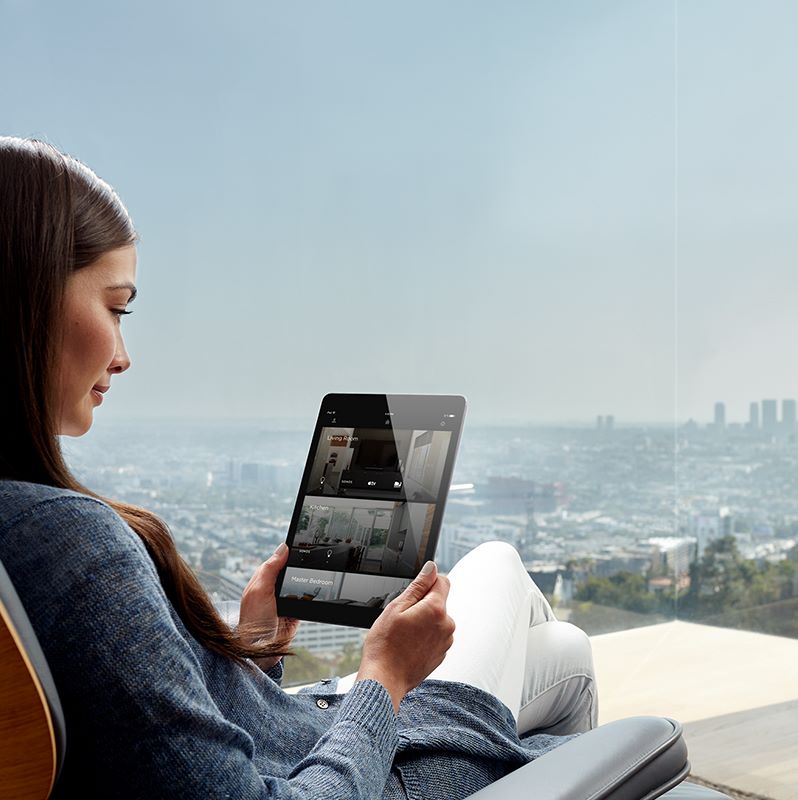 Female Looking At Tablet